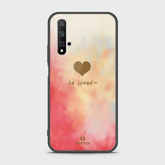 Honor 20 Cover - ONation Heart Series - HQ Ultra Shine Premium Infinity Glass Soft Silicon Borders Case