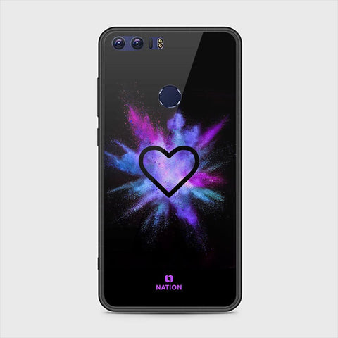 Huawei Honor 8 Cover - Onation Heart Series - HQ Ultra Shine Premium Infinity Glass Soft Silicon Borders Case