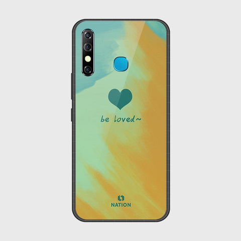 Infinix Hot 8 Cover- Onation Heart Series - HQ Ultra Shine Premium Infinity Glass Soft Silicon Borders Case