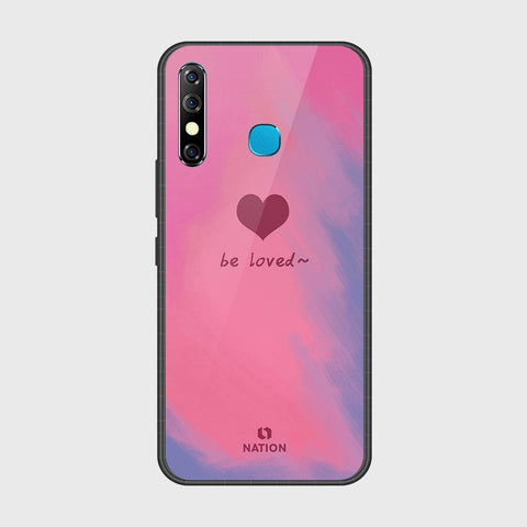 Infinix Hot 8 Cover- Onation Heart Series - HQ Ultra Shine Premium Infinity Glass Soft Silicon Borders Case