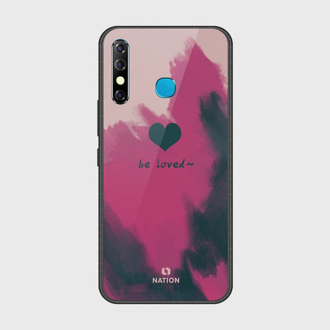 Infinix Hot 8 Cover- Onation Heart Series - HQ Ultra Shine Premium Infinity Glass Soft Silicon Borders Case