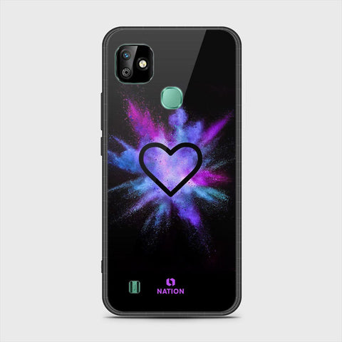 Infinix Smart HD 2021 Cover- Onation Heart Series - HQ Ultra Shine Premium Infinity Glass Soft Silicon Borders Case