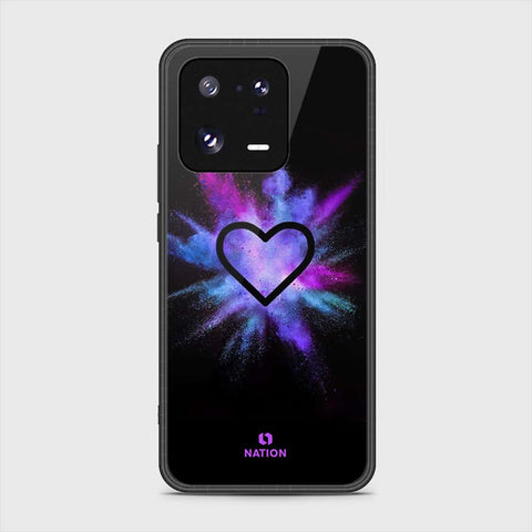 Xiaomi 13 Pro Cover- Onation Heart Series - HQ Ultra Shine Premium Infinity Glass Soft Silicon Borders Case