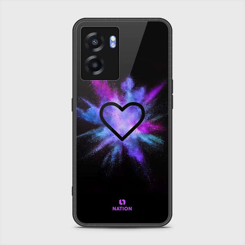 Oppo A77 5G Cover- Onation Heart Series - HQ Ultra Shine Premium Infinity Glass Soft Silicon Borders Case