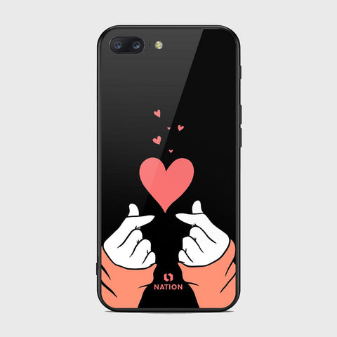 OnePlus 5 Cover- Onation Heart Series - HQ Ultra Shine Premium Infinity Glass Soft Silicon Borders Case