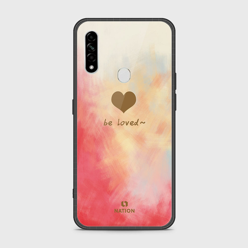 Oppo A31 Cover- Onation Heart Series - HQ Ultra Shine Premium Infinity Glass Soft Silicon Borders Case