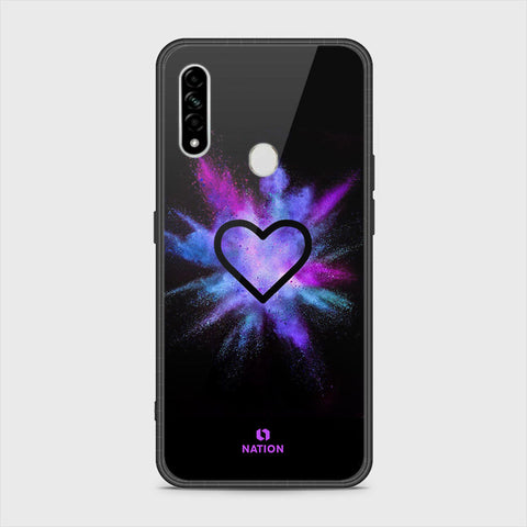 Oppo A8 Cover- Onation Heart Series - HQ Ultra Shine Premium Infinity Glass Soft Silicon Borders Case