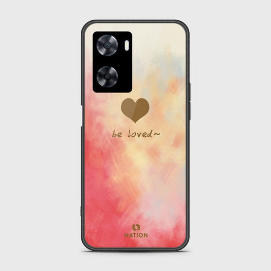 Oppo A77s Cover- Onation Heart Series - HQ Ultra Shine Premium Infinity Glass Soft Silicon Borders Case