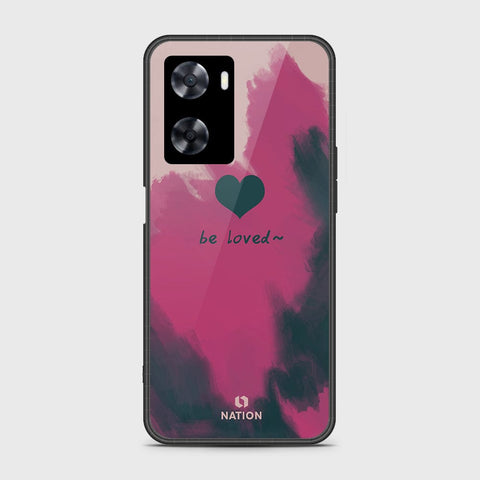 Oppo A57 4G 2022 Cover- Onation Heart Series - HQ Ultra Shine Premium Infinity Glass Soft Silicon Borders Case