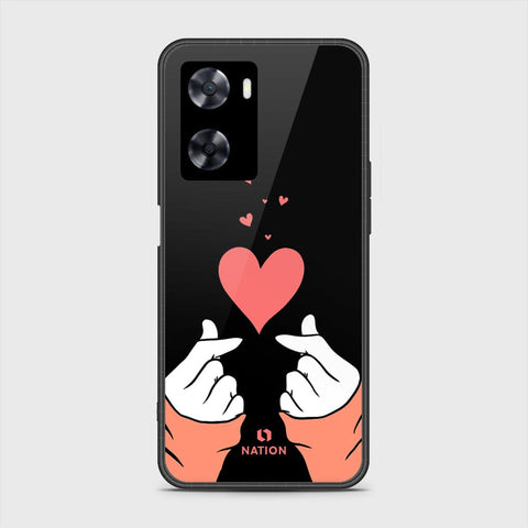 Oppo A57s Cover- Onation Heart Series - HQ Ultra Shine Premium Infinity Glass Soft Silicon Borders Case