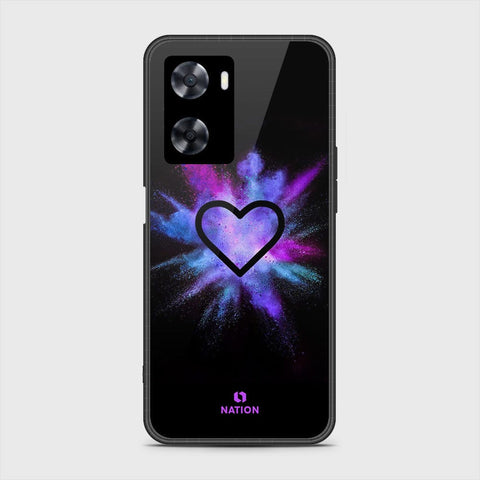 Oppo A57s Cover- Onation Heart Series - HQ Ultra Shine Premium Infinity Glass Soft Silicon Borders Case