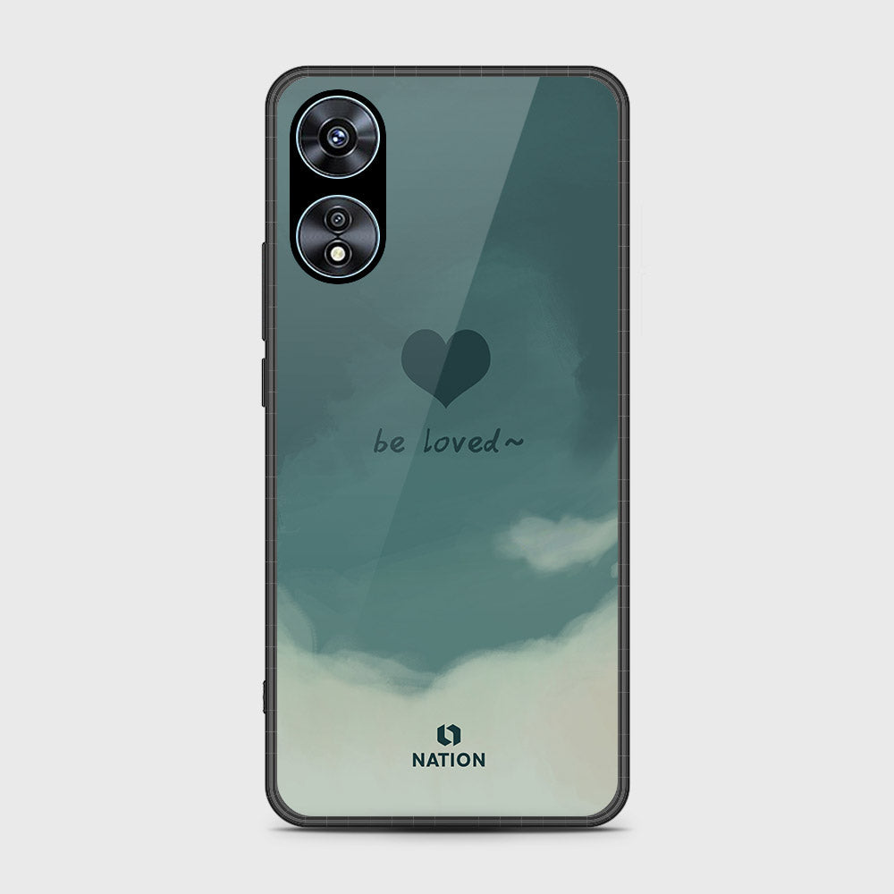 Oppo A78 4G Cover- Onation Heart Series - HQ Ultra Shine Premium Infinity Glass Soft Silicon Borders Case (Fast Delivery) (H)