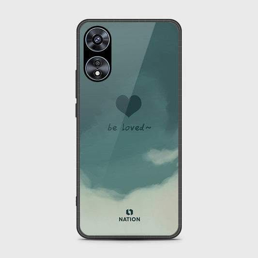 Oppo A78 4G Cover- Onation Heart Series - HQ Ultra Shine Premium Infinity Glass Soft Silicon Borders Case (Fast Delivery) (H)