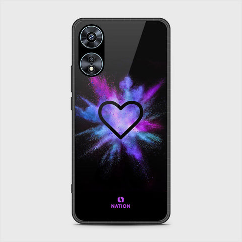 Oppo A78 4G Cover- Onation Heart Series - HQ Ultra Shine Premium Infinity Glass Soft Silicon Borders Case