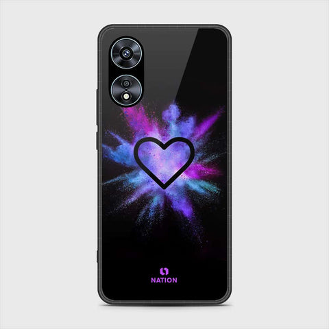 Oppo A97 5G Cover- Onation Heart Series - HQ Ultra Shine Premium Infinity Glass Soft Silicon Borders Case
