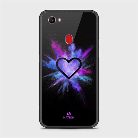 Oppo F7 Cover- Onation Heart Series - HQ Ultra Shine Premium Infinity Glass Soft Silicon Borders Case