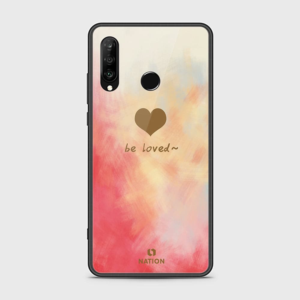 Huawei P30 lite Cover - Onation Heart Series - HQ Ultra Shine Premium Infinity Glass Soft Silicon Borders Case