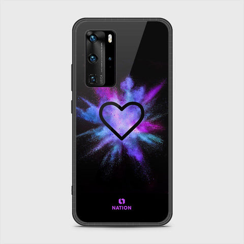 Huawei P40 Pro Cover- Onation Heart Series - HQ Ultra Shine Premium Infinity Glass Soft Silicon Borders Case