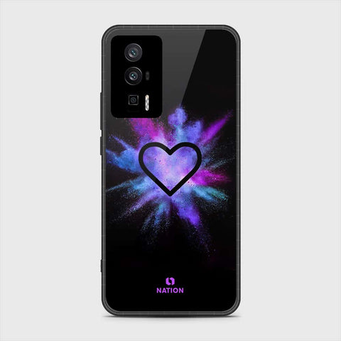 Xiaomi Poco F5 Pro Cover- Onation Heart Series - HQ Ultra Shine Premium Infinity Glass Soft Silicon Borders Case