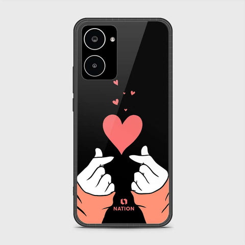 Realme 10 4G Cover- Onation Heart Series - HQ Ultra Shine Premium Infinity Glass Soft Silicon Borders Case