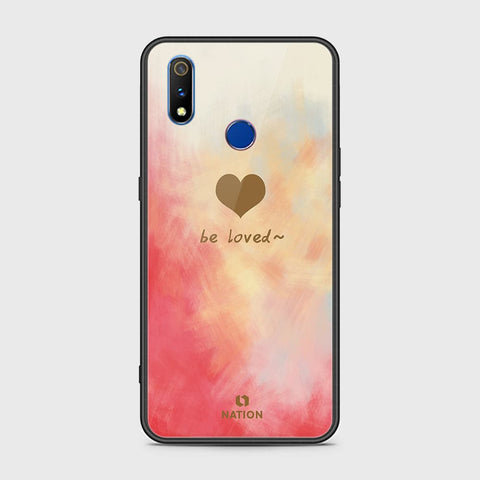 Realme 3 Cover - Onation Heart Series - HQ Ultra Shine Premium Infinity Glass Soft Silicon Borders Case