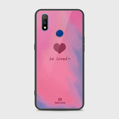 Realme 3 Cover - Onation Heart Series - HQ Ultra Shine Premium Infinity Glass Soft Silicon Borders Case