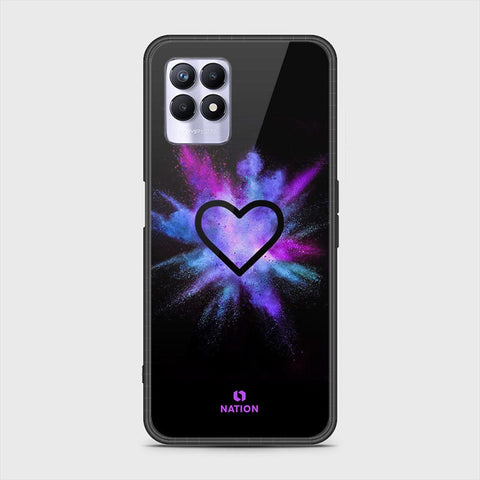 Realme 8i Cover - Onation Heart Series - HQ Ultra Shine Premium Infinity Glass Soft Silicon Borders Case