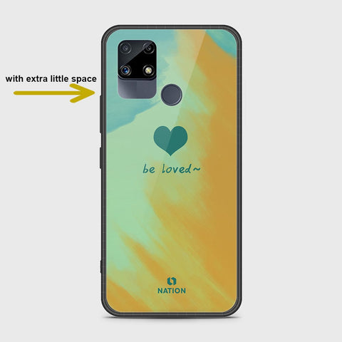 Realme C12 Cover- Onation Heart Series - HQ Ultra Shine Premium Infinity Glass Soft Silicon Borders Case