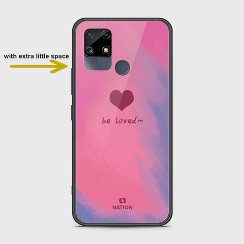 Realme C15 Cover- Onation Heart Series - HQ Ultra Shine Premium Infinity Glass Soft Silicon Borders Case