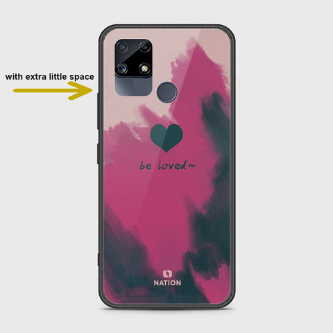 Realme C15 Cover- Onation Heart Series - HQ Ultra Shine Premium Infinity Glass Soft Silicon Borders Case