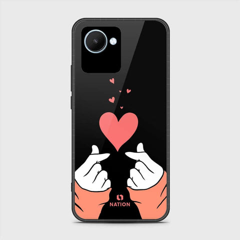 Realme C30s Cover- Onation Heart Series - HQ Ultra Shine Premium Infinity Glass Soft Silicon Borders Case