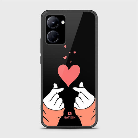 Realme C33 Cover- Onation Heart Series - HQ Ultra Shine Premium Infinity Glass Soft Silicon Borders Case