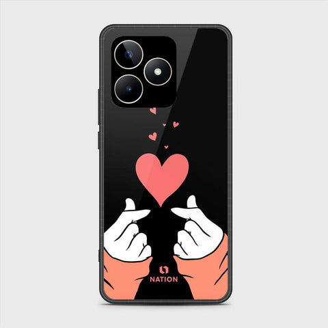 Realme C53 Cover- Onation Heart Series - HQ Ultra Shine Premium Infinity Glass Soft Silicon Borders Case