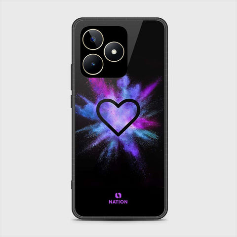 Realme C53 Cover- Onation Heart Series - HQ Ultra Shine Premium Infinity Glass Soft Silicon Borders Case