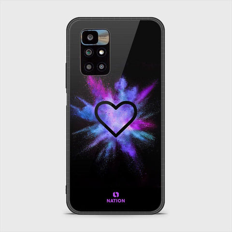 Xiaomi Redmi 10 Cover - Onation Heart Series - HQ Ultra Shine Premium Infinity Glass Soft Silicon Borders Case
