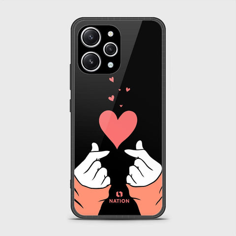 Xiaomi Redmi 12 4G Cover- Onation Heart Series - HQ Ultra Shine Premium Infinity Glass Soft Silicon Borders Case