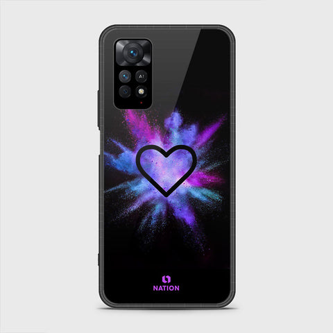 Xiaomi Redmi Note 11E Pro Cover- Onation Heart Series - HQ Ultra Shine Premium Infinity Glass Soft Silicon Borders Case