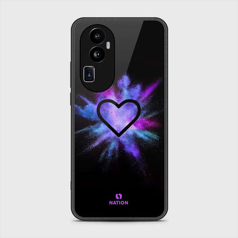 Oppo Reno 10 Pro Plus Cover- Onation Heart Series - HQ Ultra Shine Premium Infinity Glass Soft Silicon Borders Case