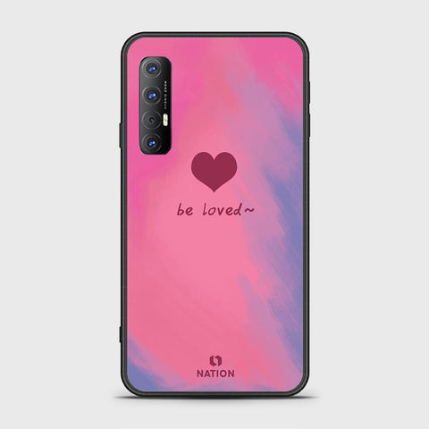 Oppo Reno 3 Pro 5G Cover - Onation Heart Series - HQ Ultra Shine Premium Infinity Glass Soft Silicon Borders Case