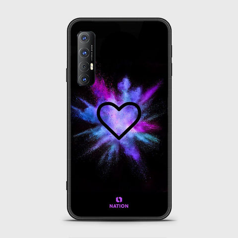 Oppo Reno 3 Pro 5G Cover - Onation Heart Series - HQ Ultra Shine Premium Infinity Glass Soft Silicon Borders Case
