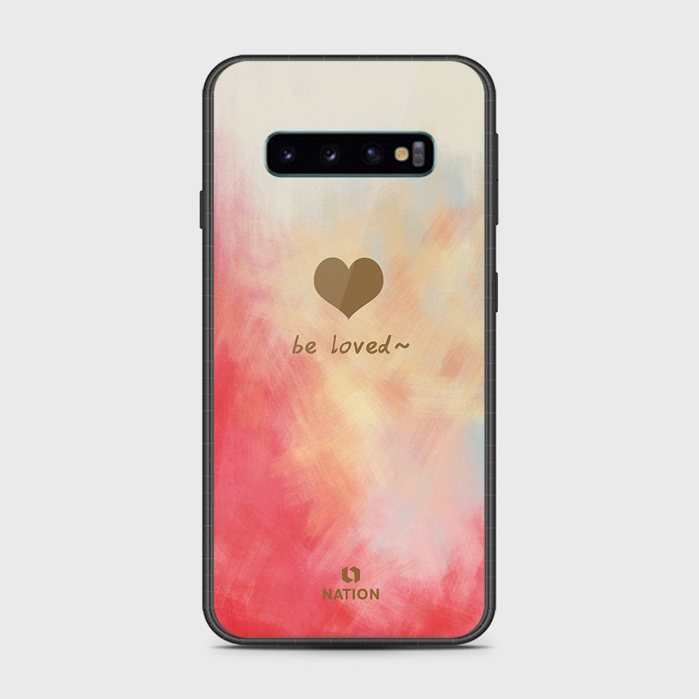 Samsung Galaxy S10 5G Cover- Onation Heart Series - HQ Ultra Shine Premium Infinity Glass Soft Silicon Borders Case