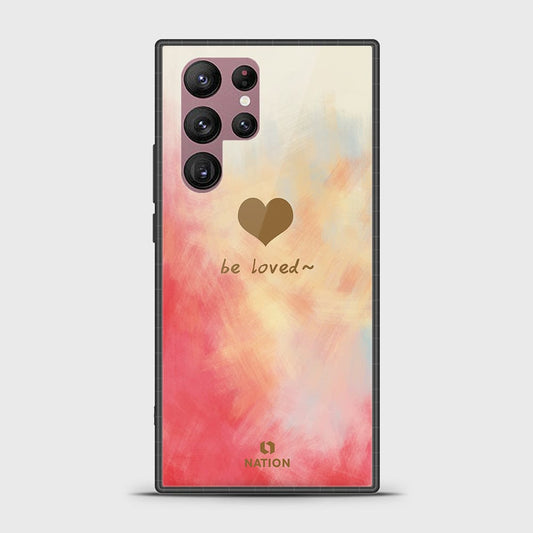 Samsung Galaxy S22 Ultra 5G Cover - Onation Heart Series - HQ Ultra Shine Premium Infinity Glass Soft Silicon Borders Case g31