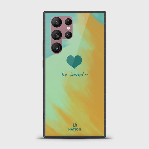 Samsung Galaxy S22 Ultra 5G Cover - Onation Heart Series - HQ Ultra Shine Premium Infinity Glass Soft Silicon Borders Case g31