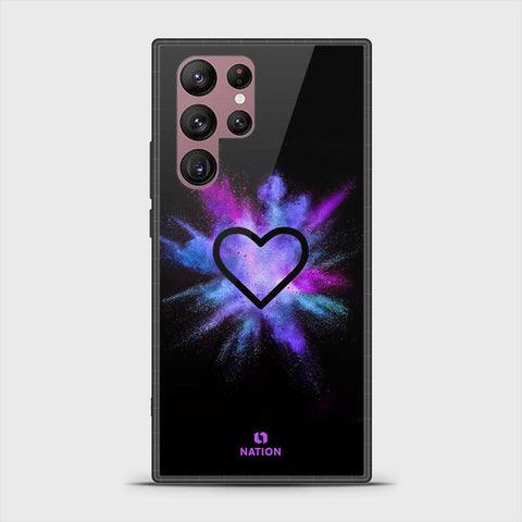 Samsung Galaxy S22 Ultra 5G Cover - Onation Heart Series - HQ Ultra Shine Premium Infinity Glass Soft Silicon Borders Case g31