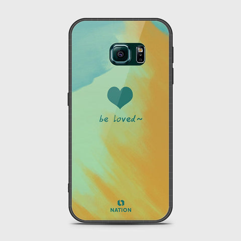 Samsung Galaxy S6 Edge Cover- Onation Heart Series - HQ Ultra Shine Premium Infinity Glass Soft Silicon Borders Case