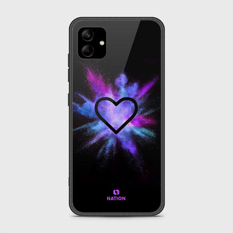 Samsung Galaxy A04e Cover - Onation Heart Series - HQ Ultra Shine Premium Infinity Glass Soft Silicon Borders Case