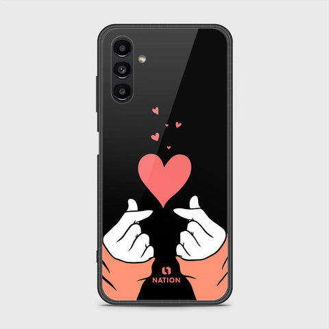 Samsung Galaxy A13 5G Cover- Onation Heart Series - HQ Ultra Shine Premium Infinity Glass Soft Silicon Borders Case