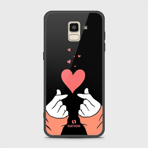 Samsung Galaxy J6 2018 Cover - Onation Heart Series - HQ Ultra Shine Premium Infinity Glass Soft Silicon Borders Case