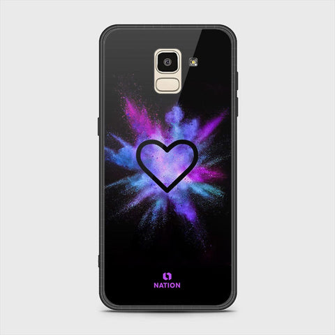 Samsung Galaxy J6 2018 Cover - Onation Heart Series - HQ Ultra Shine Premium Infinity Glass Soft Silicon Borders Case