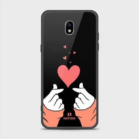 Samsung Galaxy J7 Pro / J7 2017 / J730 Cover - Onation Heart Series - HQ Ultra Shine Premium Infinity Glass Soft Silicon Borders Case